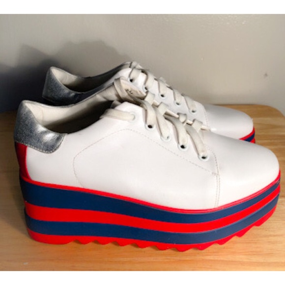 mmaxce Shoes - MMAXCE White Eco Leather Platform Sneakers EU 37